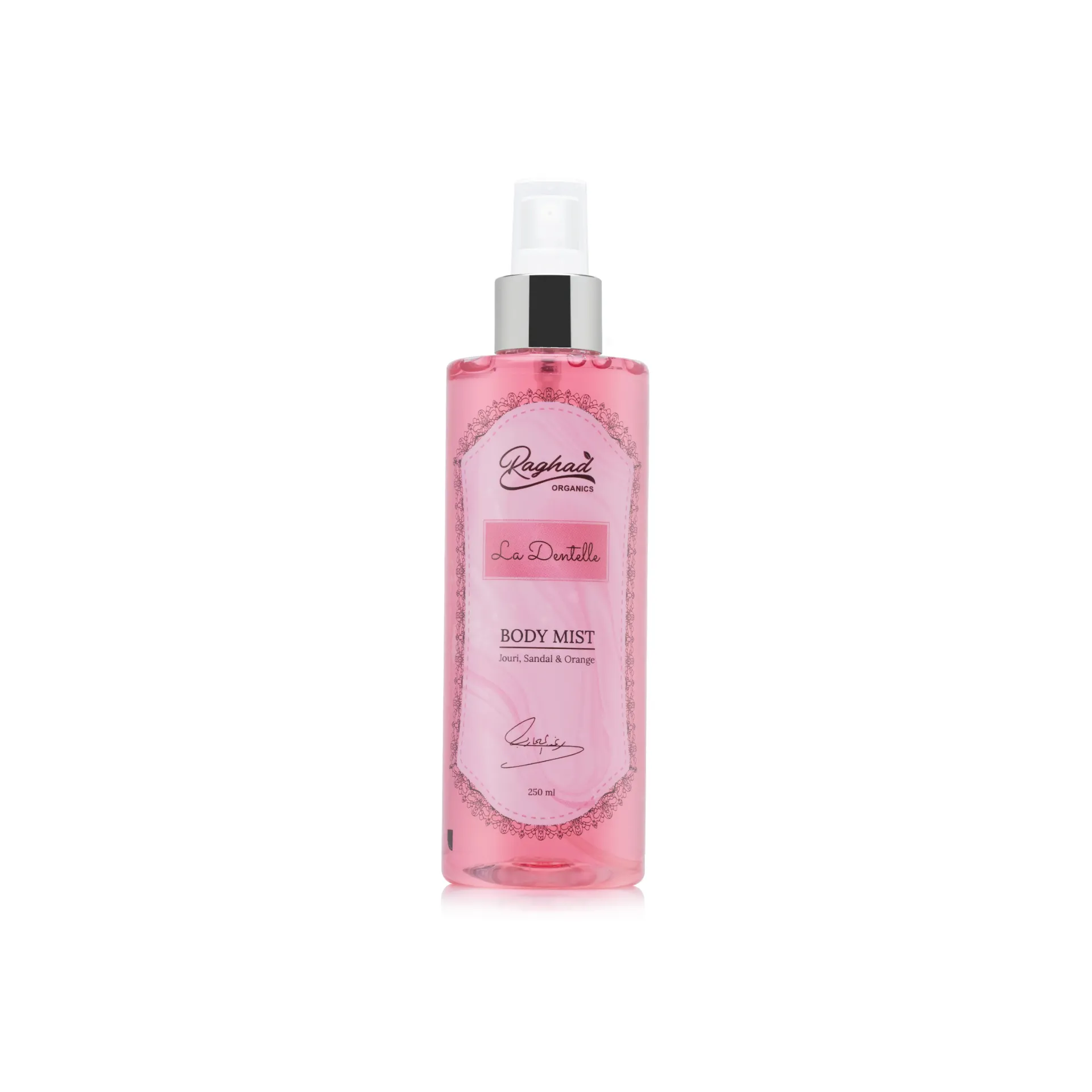 Raghad Organics La Dentelle Body Mist.